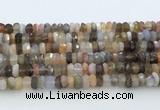 CRB5626 15.5 inches 3*6mm - 4*7mm faceted rondelle Botswana agate beads