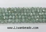 CRB5654 15.5 inches 5*8mm-6*10mm faceted rondelle green angel skin beads wholesale