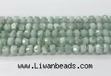 CRB5655 15.5 inches 6*10mm-7*11mm faceted rondelle green angel skin beads wholesale