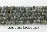 CRB5656 15.5 inches 6*10mm-7*11mm faceted rondelle labradorite beads wholesale