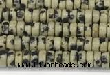 CRB5671 15 inches 3*4mm heishi dalmatian jasper beads wholesale