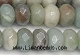 CRB5705 15 inches 5*8mm faceted rondelle AB-color amazonite beads