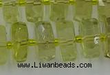 CRB576 15.5 inches 8*16mm faceted rondelle lemon quartz beads