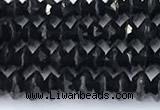 CRB5766 15 inches 2*3mm faceted black tourmaline beads