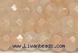 CRB5799 15 inches 4*6mm, 5*8mm, 6*10mm faceted rondelle pink aventurine jade beads