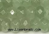 CRB5816 15 inches 4*6mm, 5*8mm, 6*10mm faceted rondelle green aventurine jade beads