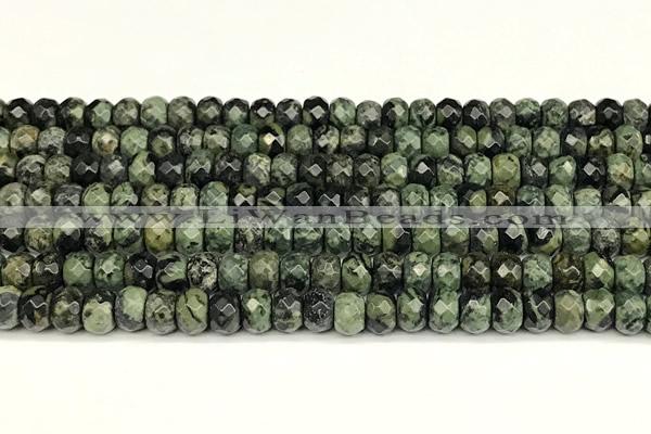 CRB5819 15 inches 4*6mm, 5*8mm, 6*10mm faceted rondelle kambaba jasper beads