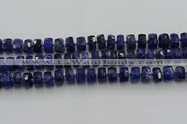 CRB583 15.5 inches 8*14mm faceted rondelle sodalite beads