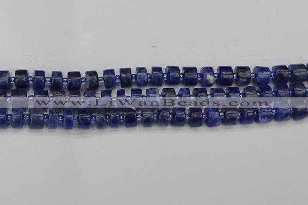 CRB639 15.5 inches 6*10mm tyre sodalite gemstone beads