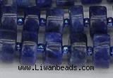 CRB640 15.5 inches 6*12mm tyre sodalite gemstone beads