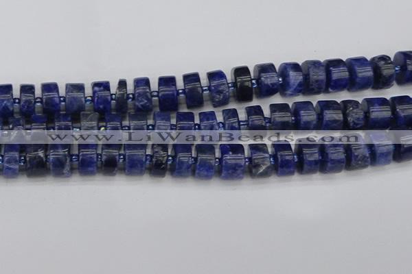 CRB641 15.5 inches 7*14mm tyre sodalite gemstone beads