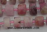 CRB657 15.5 inches 5*8mm tyre pink tourmaline gemstone beads