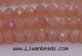 CRB714 15.5 inches 3*4mm faceted rondelle peach moonstone beads