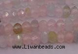 CRB716 15.5 inches 2.5*4mm faceted rondelle morganite beads