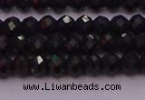 CRB721 15.5 inches 3*4mm faceted rondelle black tourmaline beads