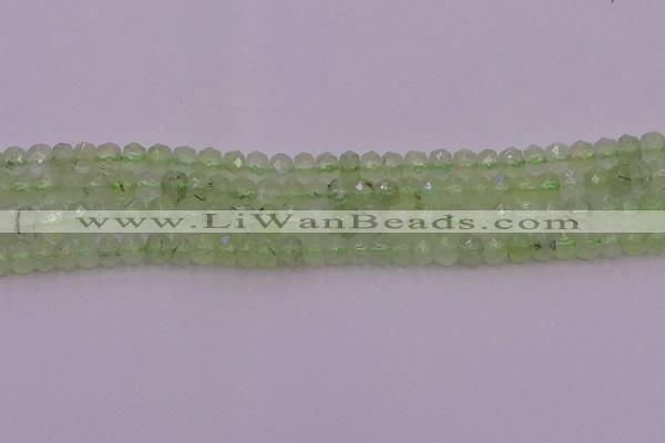 CRB724 15.5 inches 3*5mm faceted rondelle prehnite gemstone beads