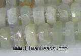 CRB810 15.5 inches 6*10mm faceted rondelle grey moonstone beads