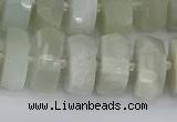 CRB813 15.5 inches 8*16mm faceted rondelle grey moonstone beads