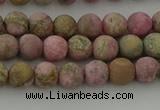 CRC1001 15.5 inches 6mm round matte rhodochrosite gemstone beads