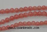 CRC101 15.5 inches 5mm round natural argentina rhodochrosite beads