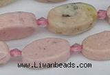 CRC1012 15.5 inches 10*18mm oval rhodochrosite gemstone beads