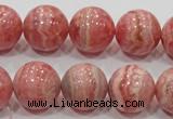 CRC102 15.5 inches 18mm round natural argentina rhodochrosite beads