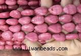 CRC1064 15.5 inches 13*18mm flat teardrop rhodochrosite beads