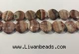 CRC1073 15.5 inches 25mm flat round rhodochrosite beads