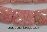 CRC110 15.5 inches 18*25mm rectangle natural argentina rhodochrosite beads