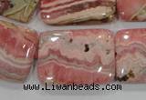 CRC111 15.5 inches 22*30mm rectangle natural argentina rhodochrosite beads