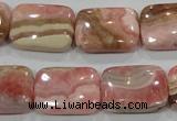 CRC112 15.5 inches 15*20mm rectangle natural argentina rhodochrosite beads