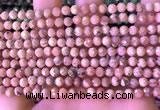 CRC1170 15.5 inches 5mm faceted round rhodochrosite gemstone beads