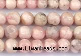 CRC1195 15 inches 4mm round rhodochrosite gemstone beads