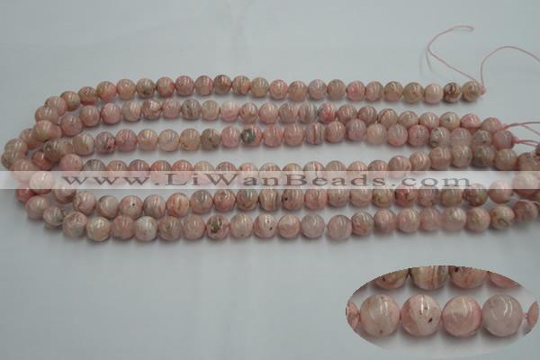 CRC152 15.5 inches 8mm round Argentina rhodochrosite beads