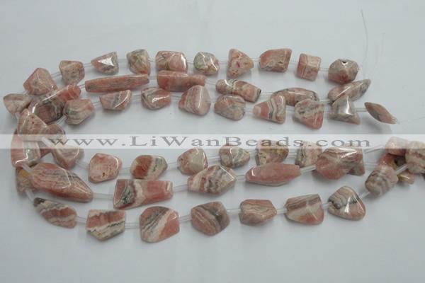 CRC160 15.5 inches 8*10mm - 13*20mm nuggets Argentina rhodochrosite beads