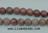 CRC202 16 inches 8mm round rhodochrosite gemstone beads wholesale