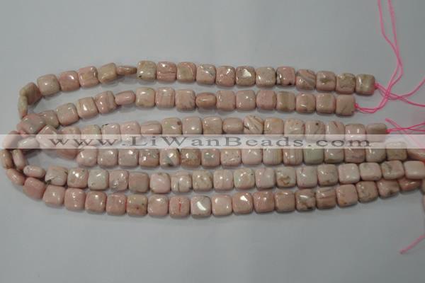 CRC301 15.5 inches 10*10mm square Peru rhodochrosite beads