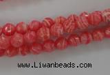 CRC401 15.5 inches 6mm faceted round synthetic rhodochrosite beads