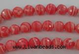 CRC402 15.5 inches 8mm faceted round synthetic rhodochrosite beads