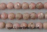 CRC453 15.5 inches 10mm faceted round Argentina rhodochrosite beads