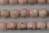 CRC456 15.5 inches 16mm faceted round Argentina rhodochrosite beads