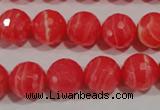 CRC514 15.5 inches 12mm faceted round synthetic rhodochrosite beads