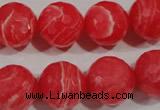 CRC516 15.5 inches 16mm faceted round synthetic rhodochrosite beads