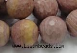 CRC64 15.5 inches 20mm faceted round rhodochrosite gemstone beads