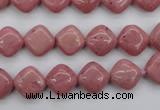 CRC681 15.5 inches 10*10mm diamond rhodochrosite beads wholesale