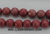 CRC802 15.5 inches 8mm faceted round Brazilian rhodochrosite beads