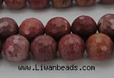 CRC804 15.5 inches 12mm faceted round Brazilian rhodochrosite beads