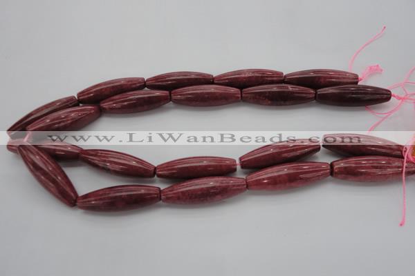 CRC811 15.5 inches 12*40mm rice Brazilian rhodochrosite beads