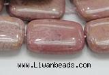 CRC83 15.5 inches 22*30mm rectangle rhodochrosite gemstone beads