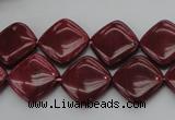 CRC841 15.5 inches 14*14mm diamond Brazilian rhodochrosite beads